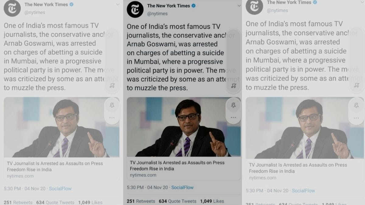 The screenshot of the deleted tweet