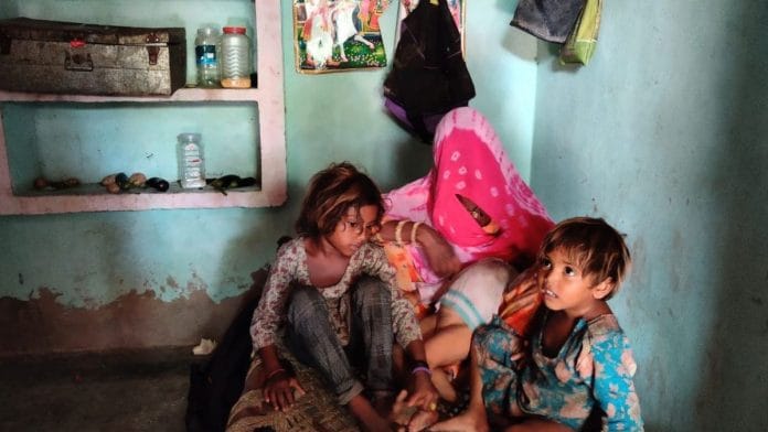 Sushila, who was brought from Jharkhand, with her daughters | Photo: Jyoti Yadav | ThePrint