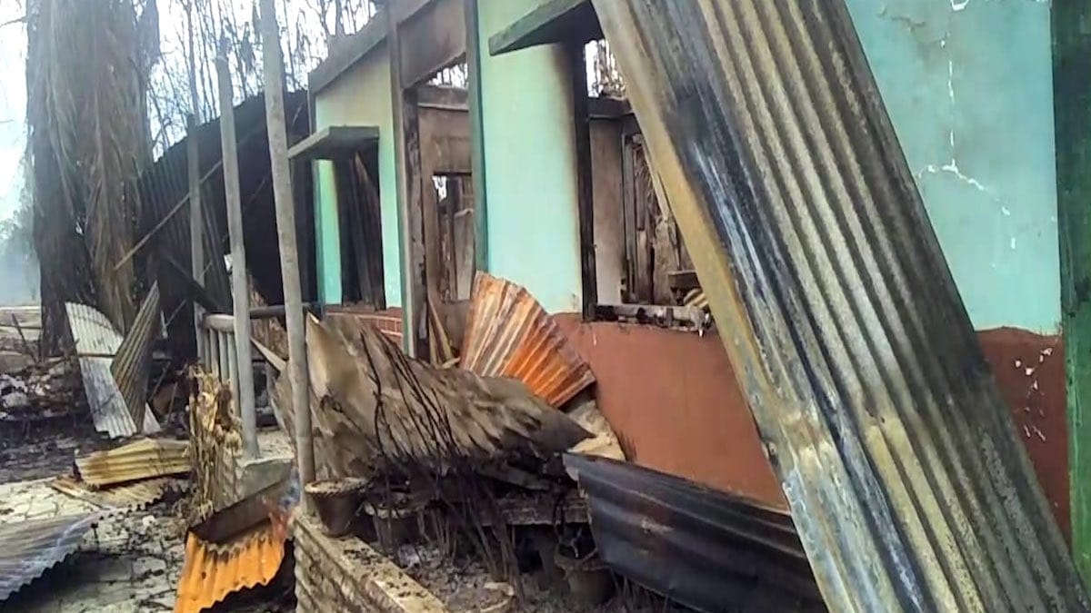 The burnt house of local farmer Putul Saikia in Baghjan, Assam. | Photo: Archita Kashyap/ThePrint
