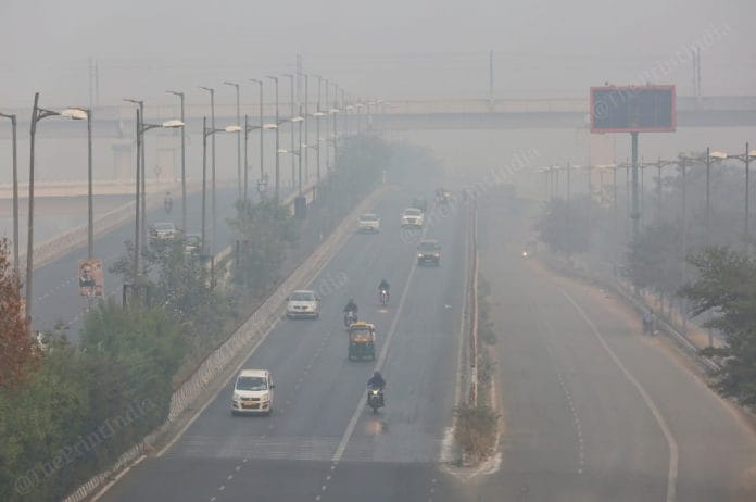 The city was enveloped in smog. This is near | Photo: Suraj Singh Bisht | ThePrint