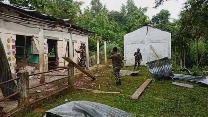 The damaged building of the Upper Painom L.P. school building in Dholakhal in Assam’s Cachar district | By special arrangement