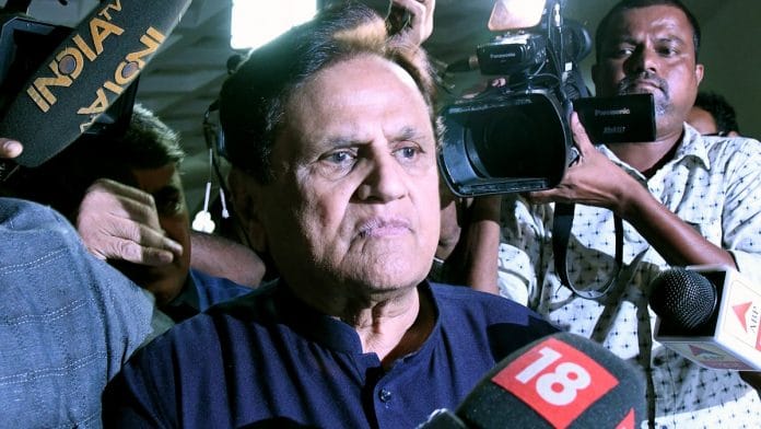 A file photo of Congress leader Ahmed Patel. | Photo: ANI