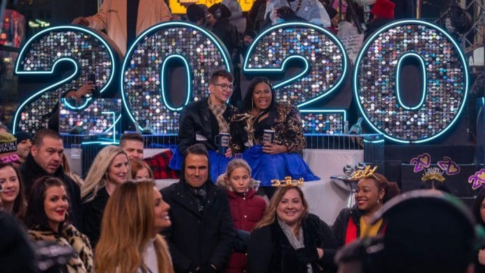 Revelers at Times Square during the New Year's Eve celebration on 31 December 2019 in New York City | Photo: David Dee Delgado | Getty Images via Bloomberg