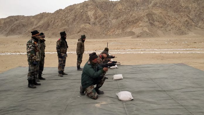 The defence ministry successfully tests the 5.56 x 30 mm Joint Venture Protective Carbine (JVPC) designed by DRDO on 10 December, 2020. | ANI