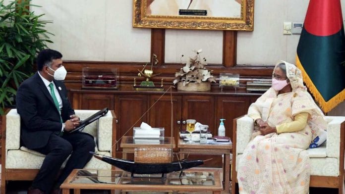 Indian High Commissioner to Bangladesh Vikram Doraiswami in a meeting with PM Sheikh Hasina  on 10 December 2020 | Twitter | @ihcdhaka