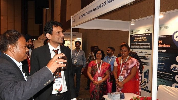 Lateral entrant Arun Goel (second from left) on an official assignment as joint secretary in the commerce ministry | Photo: Twitter | @STPIHyderabad