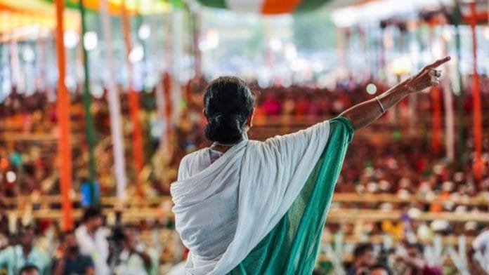 West Bengal CM Mamata Banerjee speaks during a campaign rally in Swarupnagar, West Bengal (Representational image) | Photo: Prashanth Vishwanathan | Bloomberg