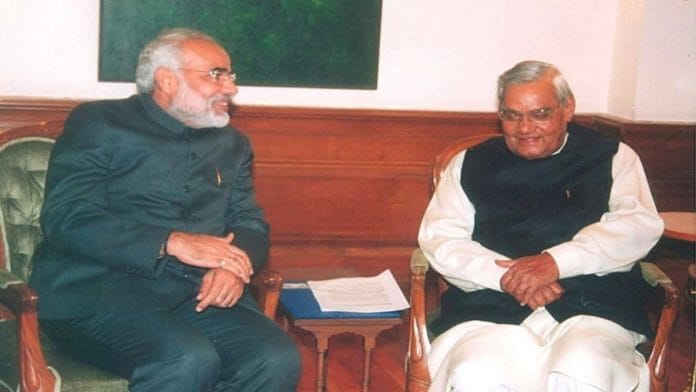 File photo of PM Narendra Modi with former PM Atal Bihari Vajpayee | Narendra Modi/Facebook
