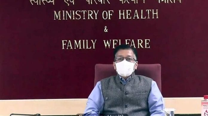 File image of Health Secretary Rajesh Bhushan | ANI