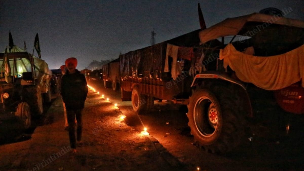 Tractors have now become makeshift homes at the protest site | Photo: Manisha Mondal | ThePrint