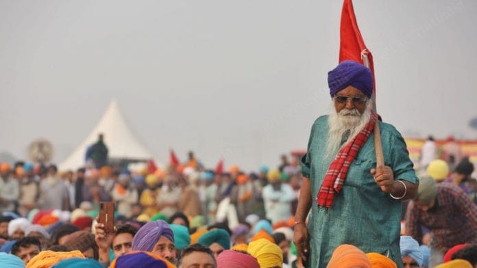Farmers have been protesting at the Singhu border for 10 days | Photo: Manisha Mondal | ThePrint