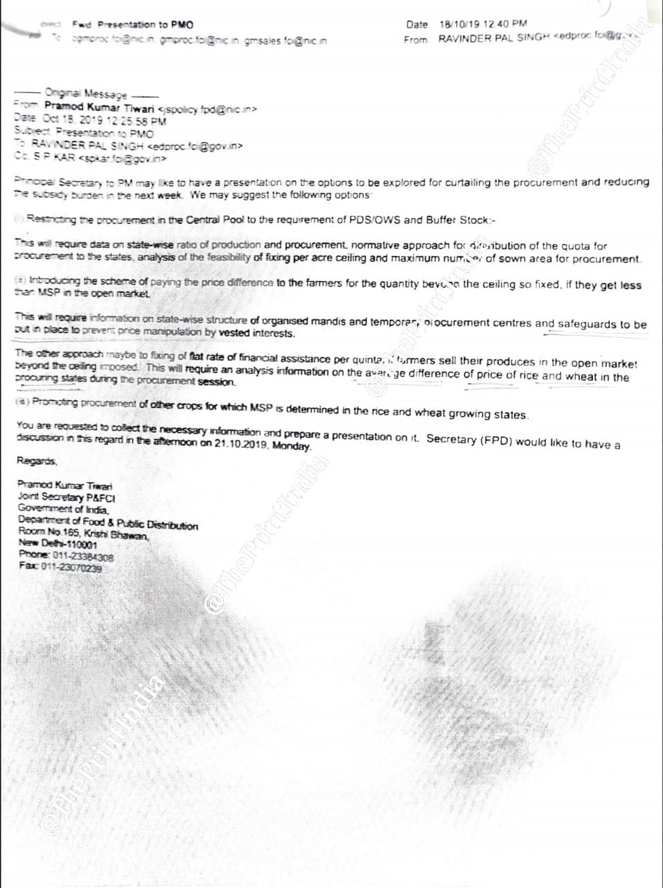 A copy of the email | ThePrint