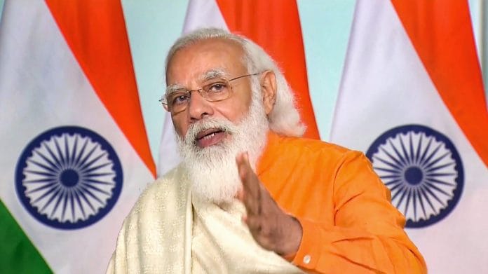 Prime Minister Narendra Modi speaks at Visva Bharati University, via video conferencing, in New Delhi, Thursday, Dec. 24, 2020. | PTI