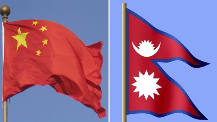 Representational image | National flags of China and Nepal | Commons
