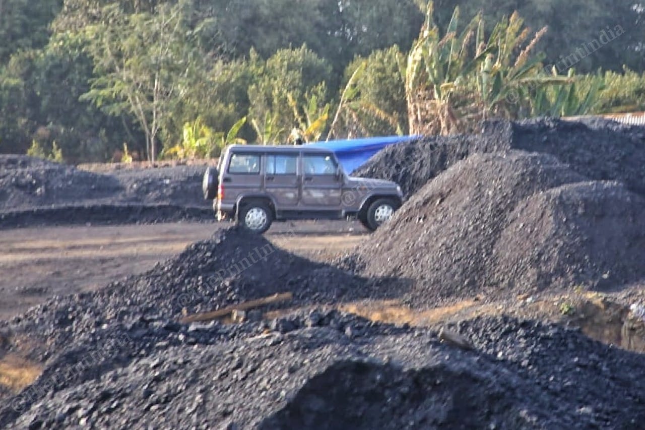 Coal stacked up at a mining site in East Jaintia Hills | Praveen Jain | ThePrint