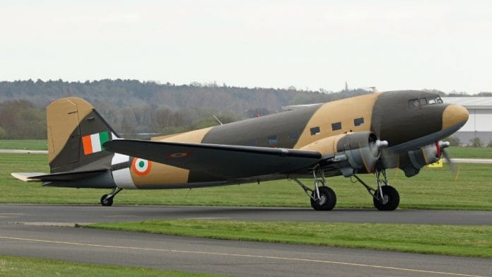 File image of the Dakota vintage aircraft of the IAF | Twitter | @IAF_MCC