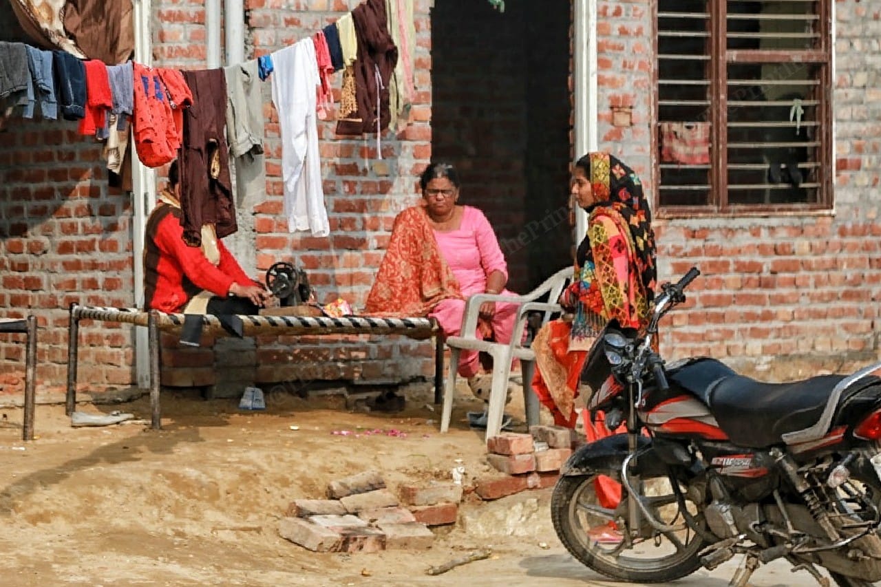 Kashmiro Devi (in pink suit), a resident of Beholi village in Kurukshetra | Manisha Mondal | ThePrint