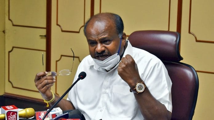 File photo of former Karnataka chief minister HD Kumaraswamy