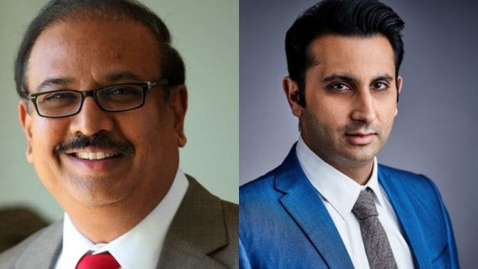 Bharat Biotech’s chairman and managing director Dr Krishna Ella and Serum Institute of India CEO Adar Poonawalla | Twitter and SII