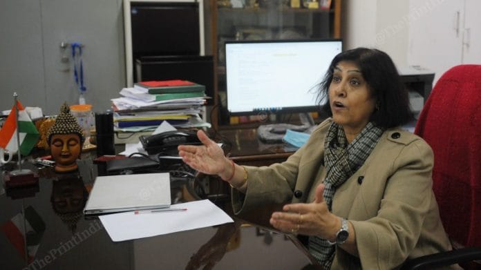 Dr Suneela Garg, member of Delhi’s Covid-19 taskforce for vaccination | Photo: Suraj Singh Bisht | ThePrint