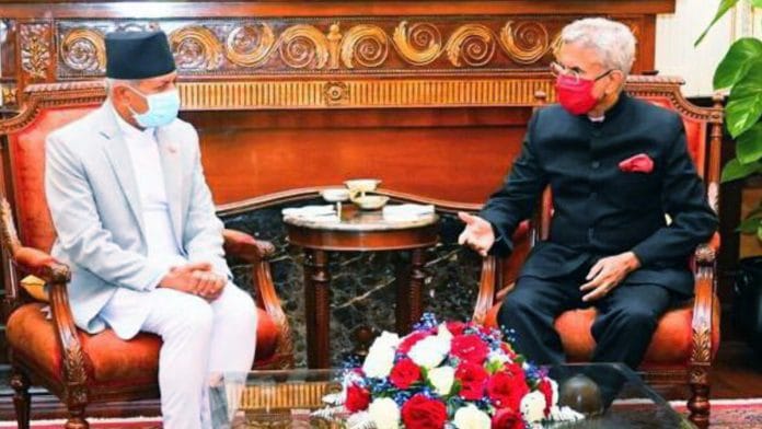 A file photo of External Affairs Minister S. Jaishankar with Nepal Foreign Minister Pradeep Kumar Gyawali, at the 6th India-Nepal Joint Commission meeting in New Delhi on 15 January 2021. | Photo: ANI