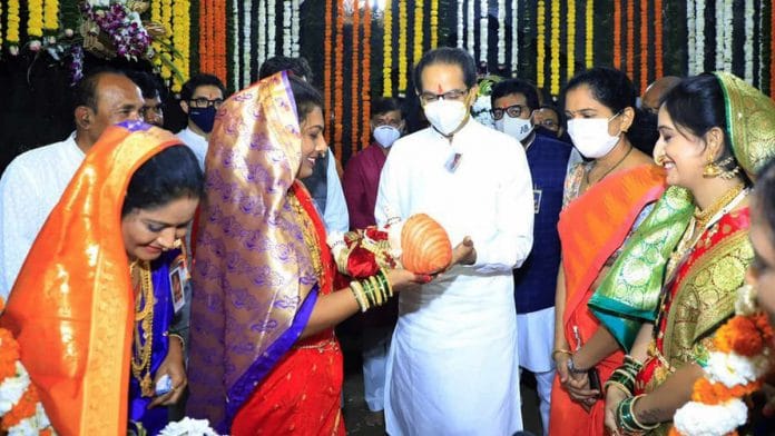 Maharashtra CM & Shiv Sena president Uddhav Thackeray attends a Chhatrapati Shivaji birth anniversary celebration at Fort Shivneri in Mumbai Friday | Photo: ANI
