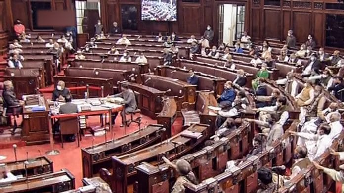 A Budget session in the Rajya Sabha in New Delhi, on 10 February 2021 | RSTV/PTI Photo