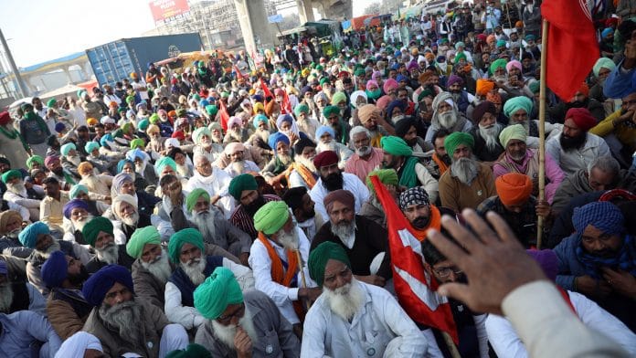 Farmers protesting against farm laws at Tikri Border in New Delhi | ANI File Photo