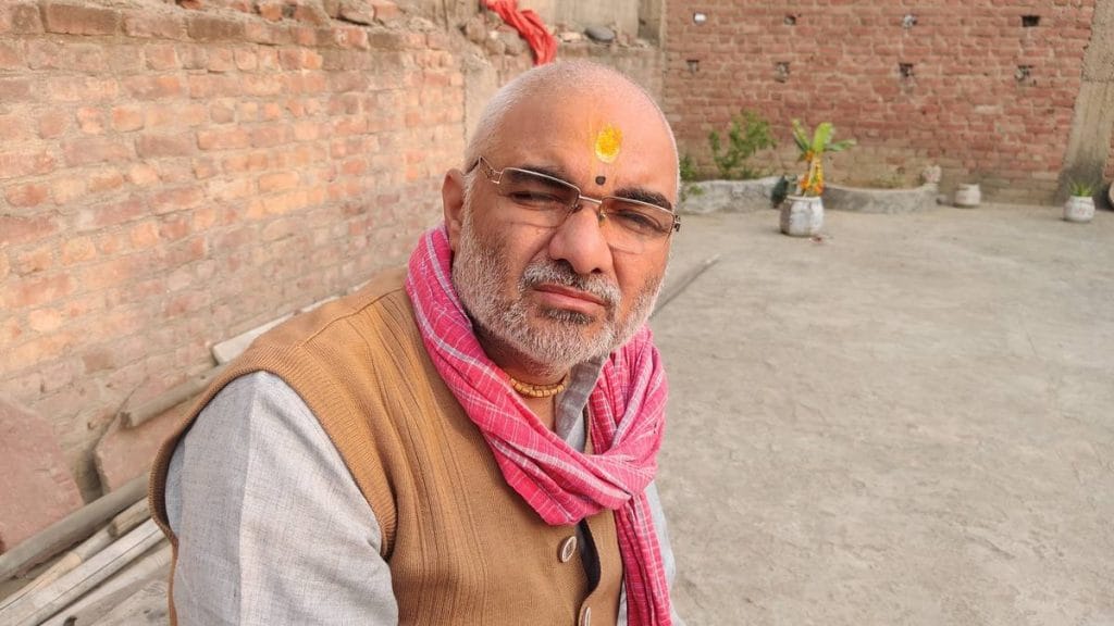 Gokul Chandra Sharma, priest at the Shiv temple in Moonga Nagar | Photo: Bismee Taskin | ThePrint