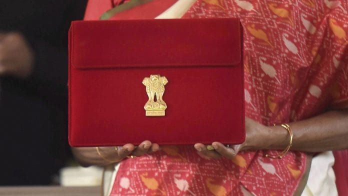 FM Nirmala Sitharaman during the Budget Session of Parliament, 1 Feb 2021 | PTI