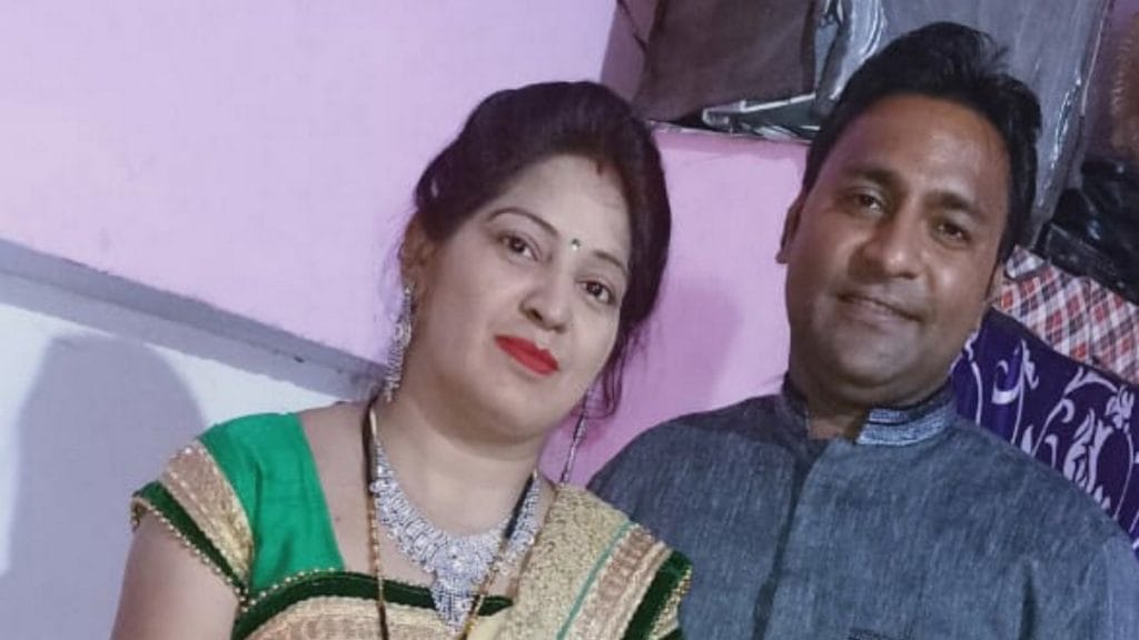 Naresh Saini with wife Neetu before his death due to injuries sustained in the violence in Brahmpuri on 24 February 2020 | By special arrangement