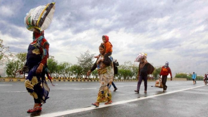 Lakhs of migrant labourers were left jobless by the Covid lockdown, forcing them to return home File image | Praveen Jain | ThePrint