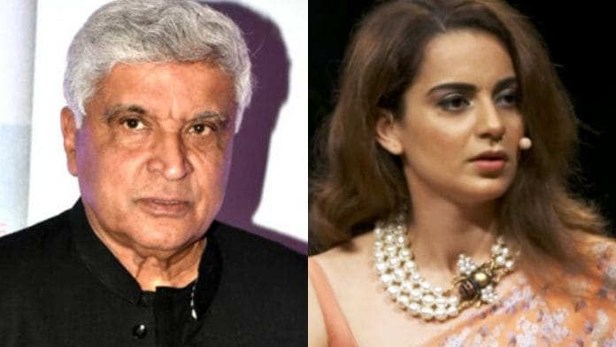 File photo of Javed Akhtar and Kangana Ranaut | Commons