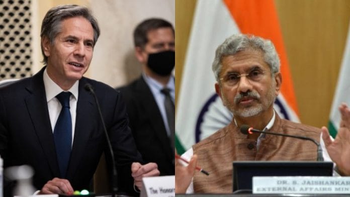 File photo of US Secretary of State Antony Blinken and External Affairs Minister S. Jaishankar | Bloomberg/ThePrint