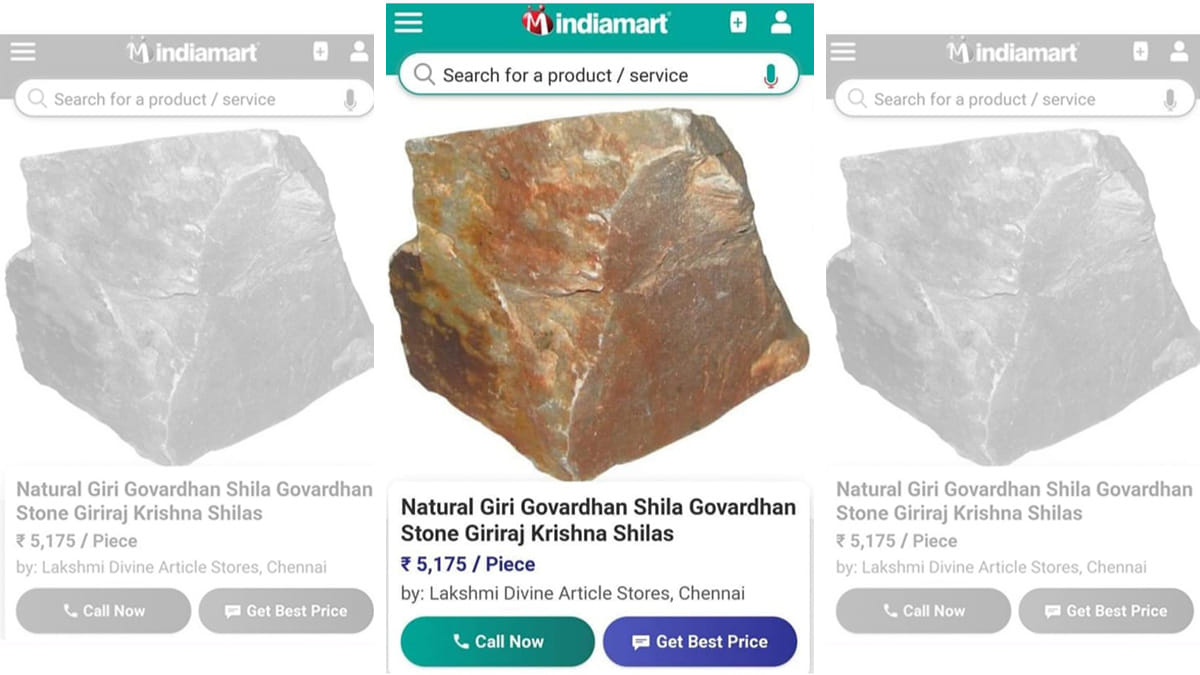 Screenshot of the advertisement on IndiaMART website shared by BJP worker Keshav Mukhia