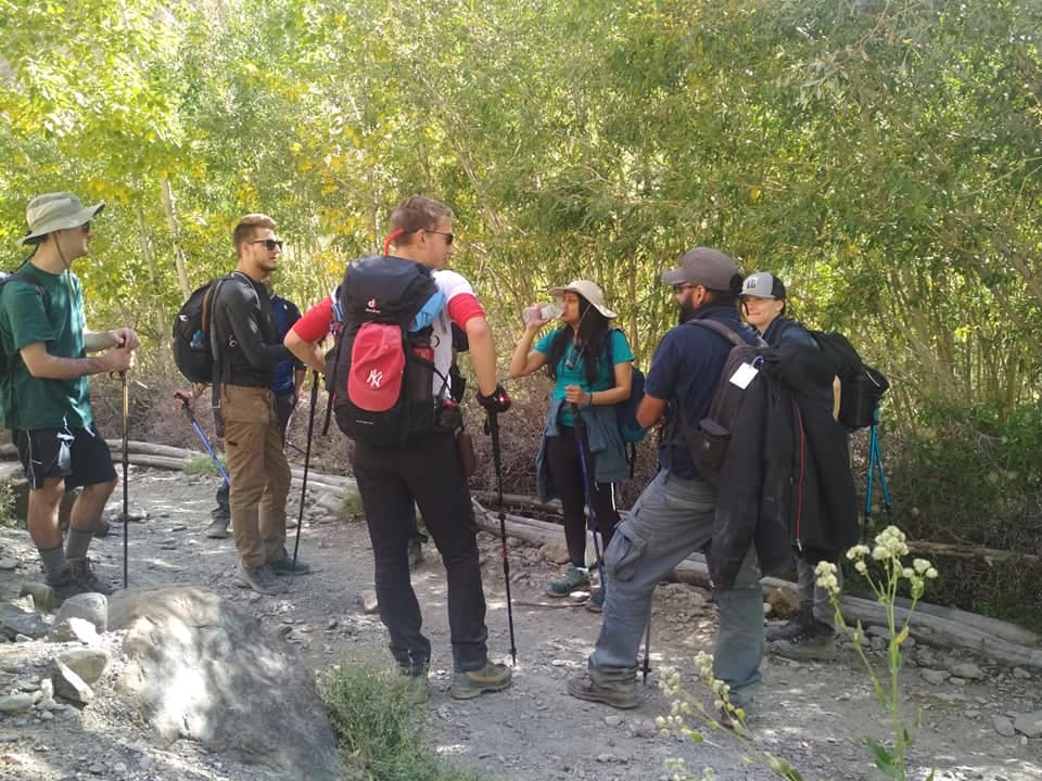 A trekking group in Markha. Photo: Global Himalayan Expedition