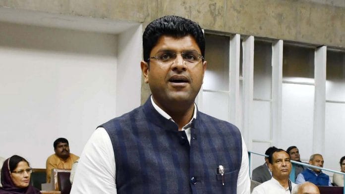 Haryana Deputy Chief Minister and Jannayak Janta Party leader Dushyant Chautala | File photo: ANI