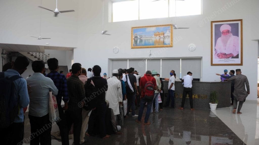 People queue up to register for free dialysis at the Guru Harkrishan Institute of Medical Sciences and Research Kidney Dialysis Hospital at Delhi's Gurdwara Bala Sahib | Photo: Suraj Singh Bisht