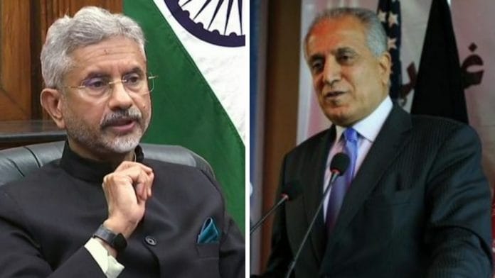 (L-R) External Affairs Minister S. Jaishankar and US special envoy on Afghanistan Zalmay Khalilzad | Commons
