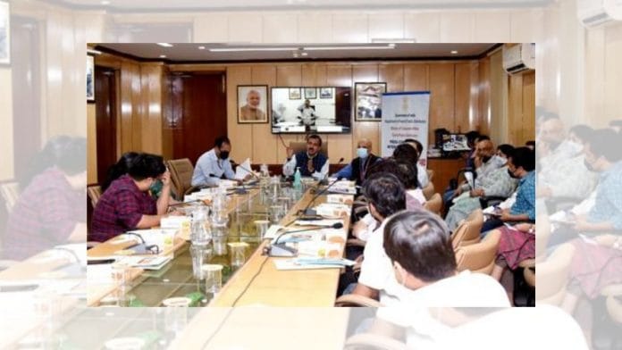 Secretary, Department of Food and Public Distribution, holds a press briefing on One Nation One Ration Card on 12 March 2021 in New Delhi | PIB | Twitter