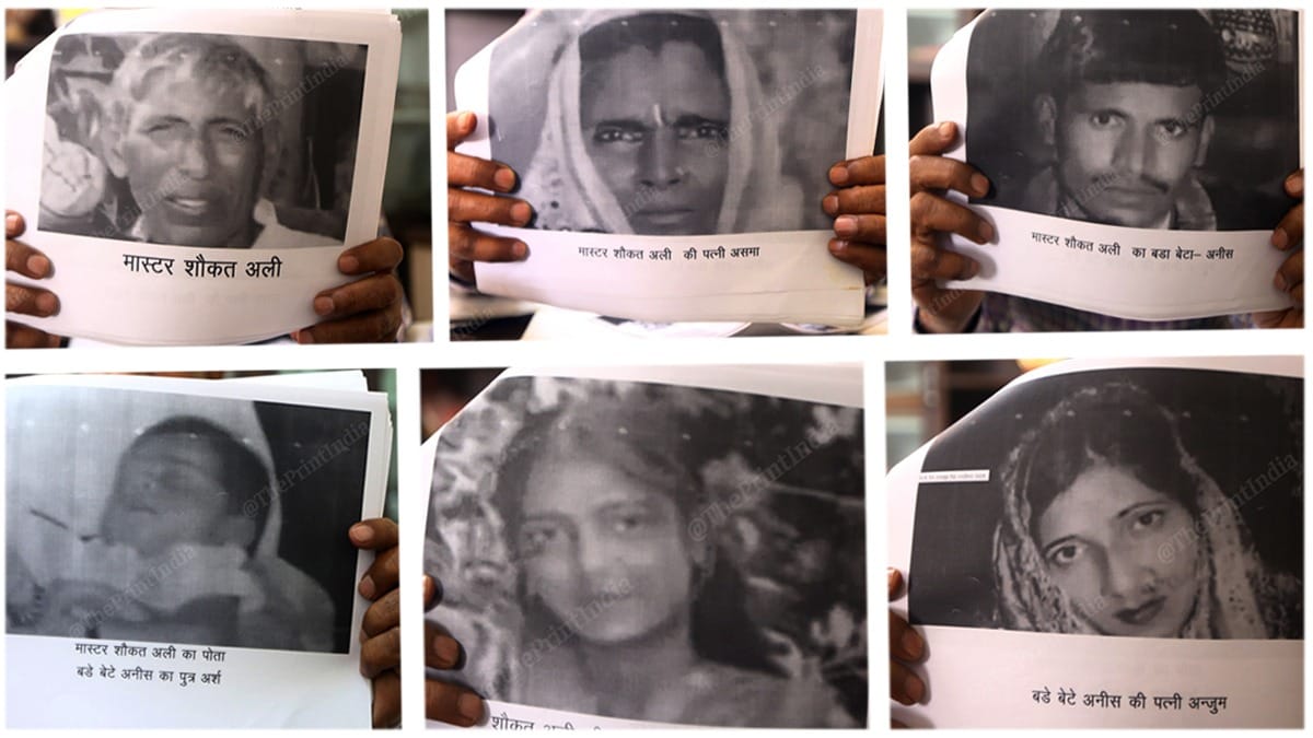 (Clockwise from top left) Shabnam’s father Shaukat Ali, her mother Hashmi, her elder brother Anees, his wife Anjum, her cousin Rabia, and her 11-month-old nephew Arsh