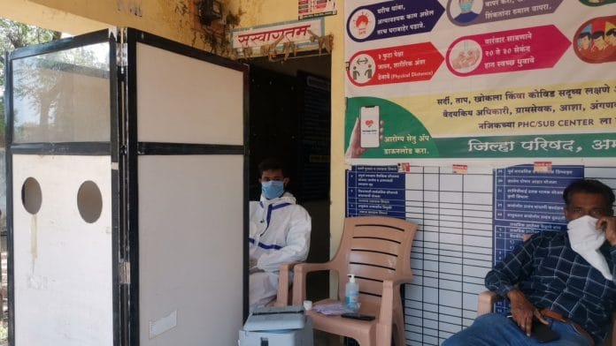 A Covid-19 testing camp in Amravati's Surwadi village | Angana Chakrabarti | ThePrint