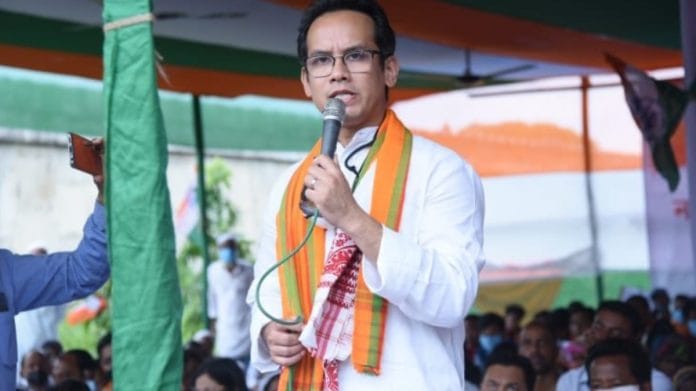 File photo of Congress leader Gaurav Gogoi | Twitter | @GauravGogoiAsm
