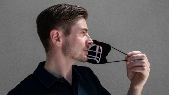 A person wearing a mask over MaskAid+. | Photo: Special arrangement