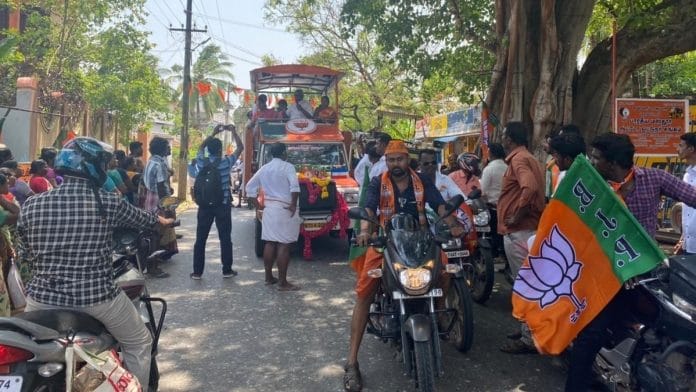 A BJP-AIADMK rally in Thovalai in Nagercoil. | Photo: Revathi Krishnan/ThePrint