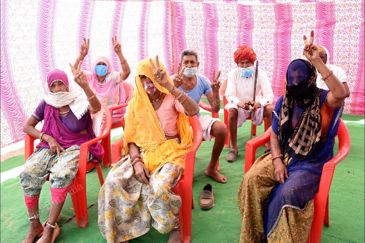 Villagers after receiving their vaccine dose at the vaccination centre in Jalindri. | Photo: Rohit Jain Paras/ThePrint