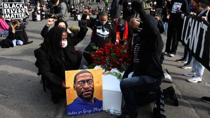 Demonstrators of George Floyd during an 'I Can't Breathe' Silent March For Justice in Minneapolis, Minnesota, U.S | Photographer: Emilie Richardson | Bloomberg