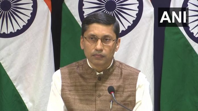Ministry of External Affairs spokesperson Arindam Bagchi (file photo) | Twitter/@ANI