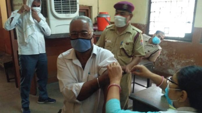 Covid-19 vaccinations being administered at Hari Nagar bus depot on day one of the Tika Utsav in New Delhi | ThePrint