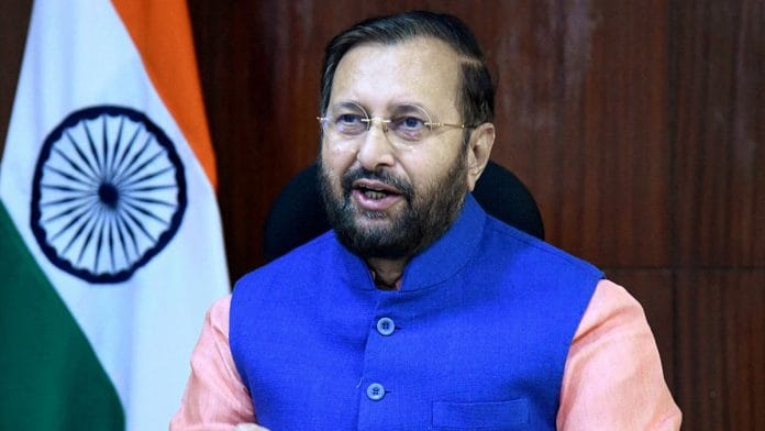 Union Environment Minister Prakash Javadekar | Photo: ANI